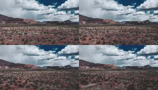 亚利桑那州多云天空沙漠景观-回调高清在线视频素材下载