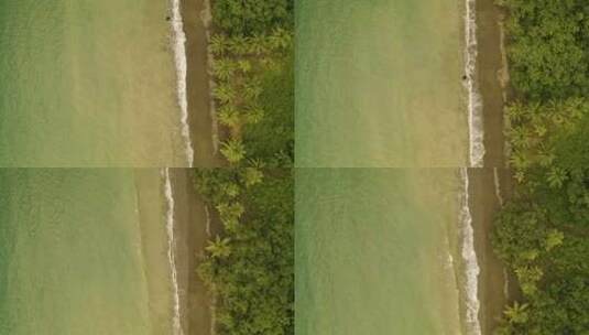 哥伦比亚太平洋海岸海滩的航拍。高清在线视频素材下载