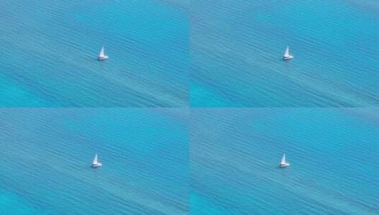 赛里木湖帆船高清在线视频素材下载