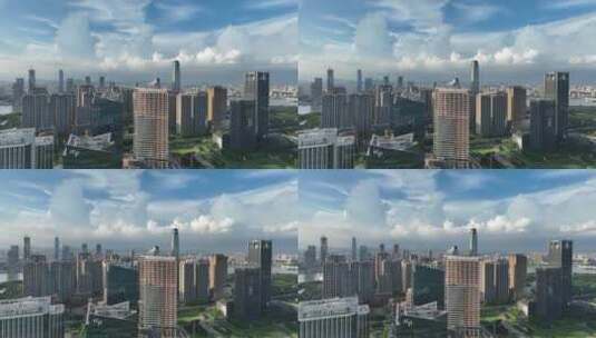 中国广东省广州市金融城琶洲新村高清在线视频素材下载