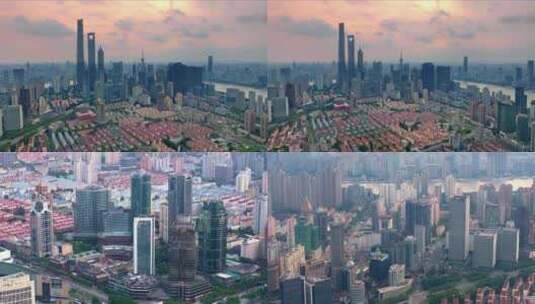 上海4K陆家嘴金融城高清在线视频素材下载