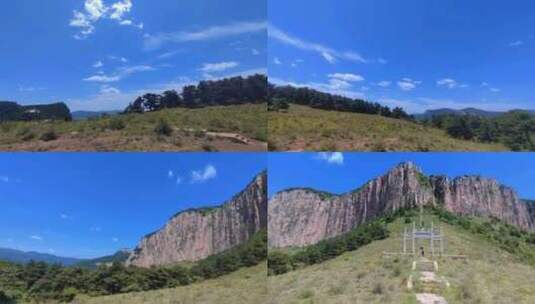 高山之上通向山峰的天梯高清在线视频素材下载