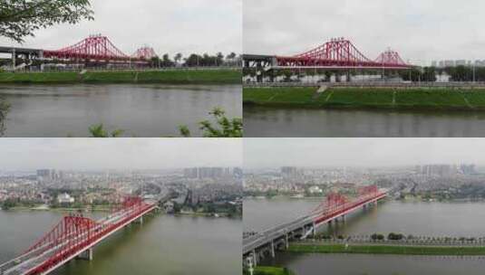 东江大桥航拍高清在线视频素材下载