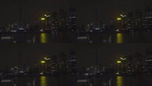 上海 外滩 空镜  城市  夜景   陆家嘴高清在线视频素材下载