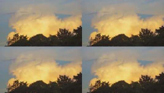 天空云朵日落晚霞高清在线视频素材下载