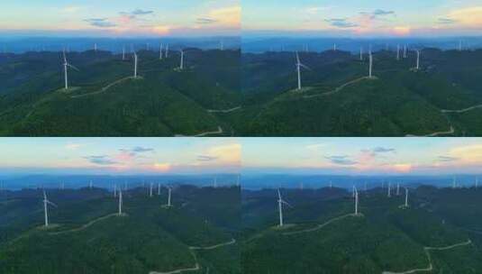 四川省广元市黑石坡新能源风力发电风车旅游高清在线视频素材下载