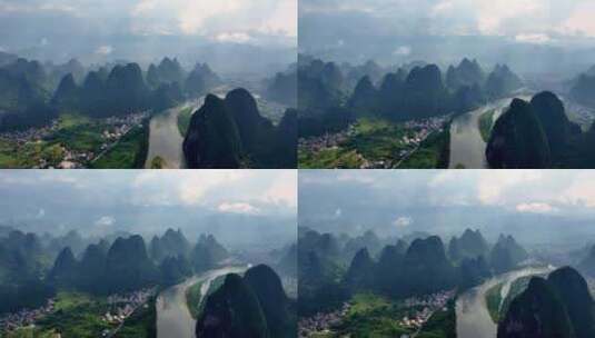 广西桂林漓江大气日出风光高清在线视频素材下载