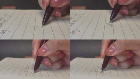 【原创实拍】钢笔写字高清在线视频素材下载