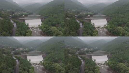 雨后泰山，俯瞰飞瀑流泉高清在线视频素材下载