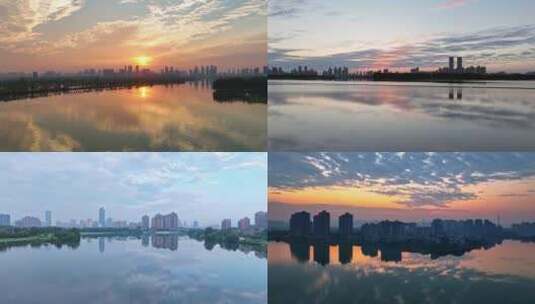 湖北省武汉市金银湖航拍（综合）高清在线视频素材下载