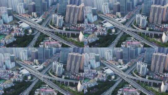 广州中山一立交城市车流高清在线视频素材下载