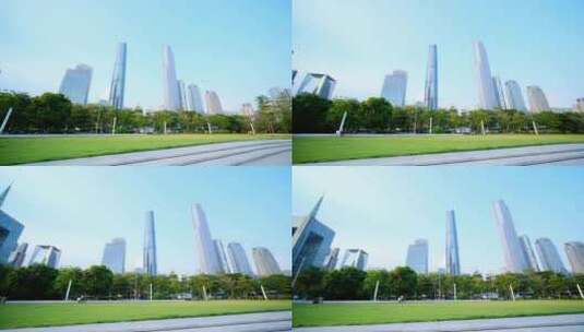 广州珠江新城现代化城市仰拍高楼大厦大楼高清在线视频素材下载