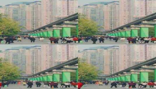 重庆轻轨交通高清在线视频素材下载