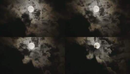 中秋月圆夜、圆月、满月高清在线视频素材下载