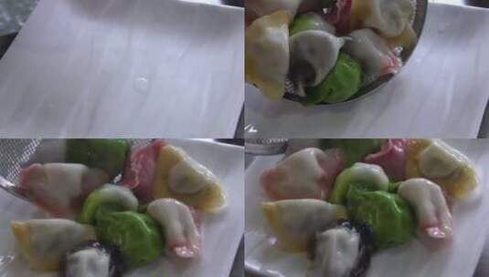 饺子盛盘高清在线视频素材下载