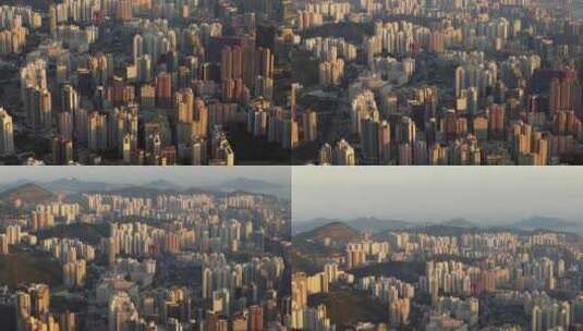 香港航拍九龙湾观塘建筑群城市密度高清在线视频素材下载