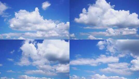 云朵延时天空蓝天白云夏日晴朗天空云层流动高清在线视频素材下载