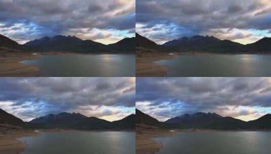 丽江文海上的玉龙雪山高清在线视频素材下载
