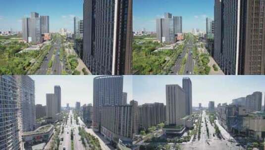 杭州下沙高沙路车辆车流视频素材高清在线视频素材下载