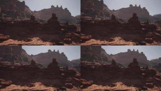 沙漠中的岩石形成高清在线视频素材下载