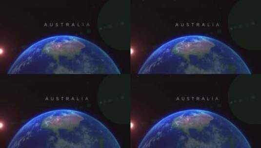 来自太空的澳大利亚高清在线视频素材下载