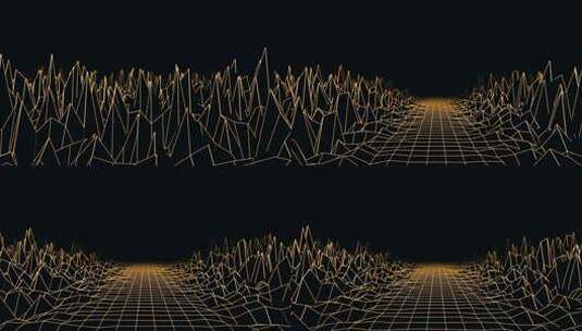 网格虚拟表面的动画。动画。具有不规则性的高清在线视频素材下载