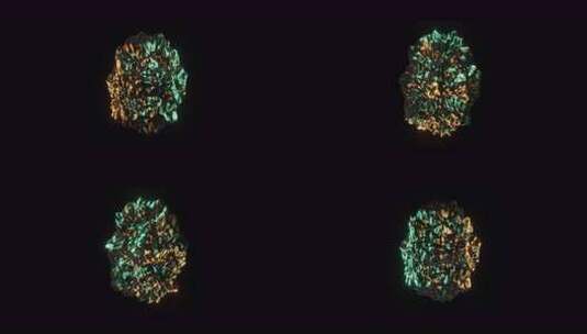 抽象艺术的3d球体循环渲染，带有超现实的高清在线视频素材下载