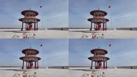 祖国最早升起的红旗-东极广场高清在线视频素材下载