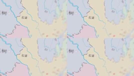 中国地图旅游地图路线AE模板高清AE视频素材下载