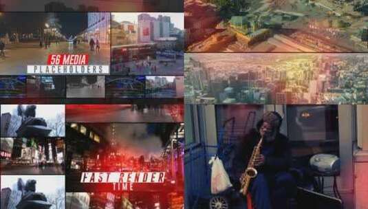 时尚现代场景过渡城市生活城市宣传片AE模板高清AE视频素材下载