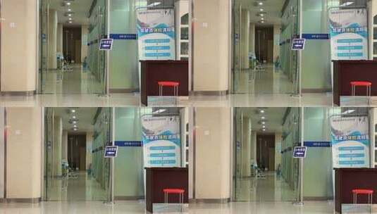 医院走廊心电图室及体检流程指示高清在线视频素材下载