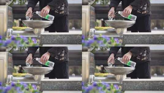 直饮水喝水洗脸水洗水果净水器高清在线视频素材下载