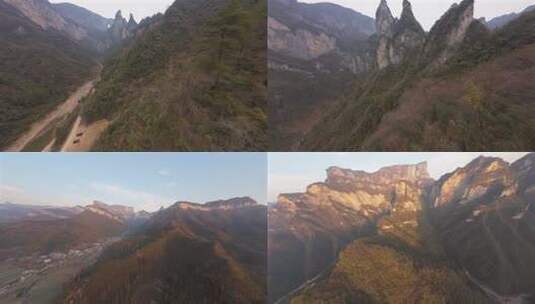 张家界天门山武陵源fpv穿越机航拍高清在线视频素材下载