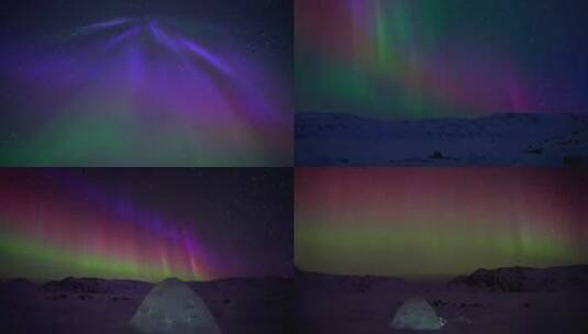 绚烂极光南极高清在线视频素材下载