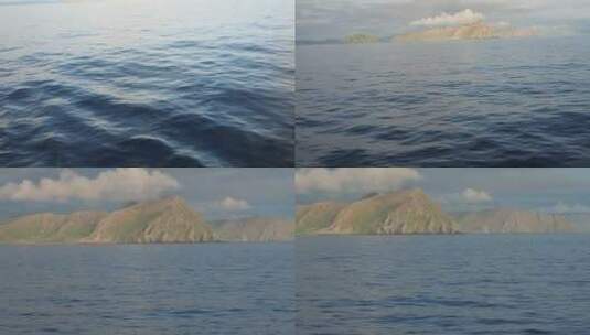 航拍海上岛屿高清在线视频素材下载
