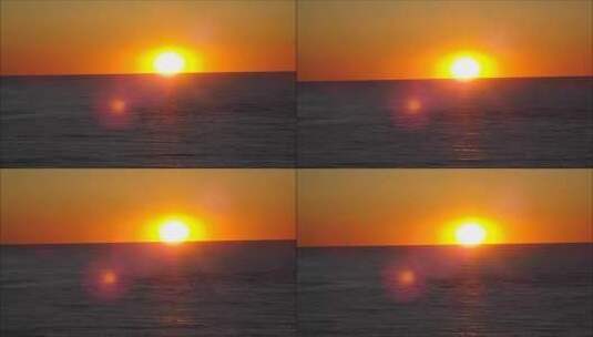 海上升起的太阳高清在线视频素材下载