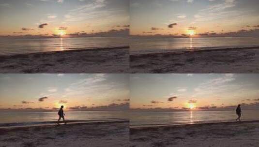 海边日落景观高清在线视频素材下载