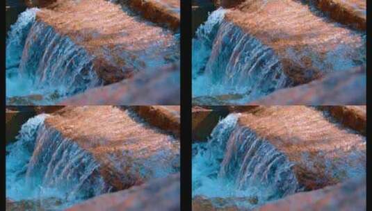 河流小瀑布高清在线视频素材下载