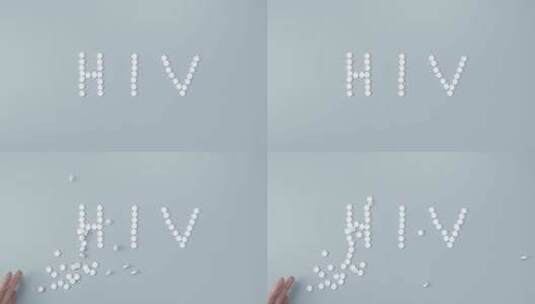 治疗艾滋病的药片高清在线视频素材下载