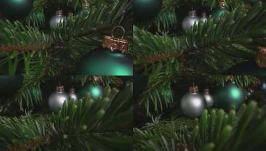 圣诞树上装饰的彩灯高清在线视频素材下载