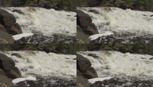 奔泻的河流特写镜头高清在线视频素材下载