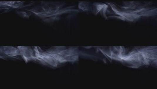 黑色背景上的烟雾高清在线视频素材下载