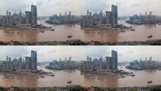 长江嘉陵江畔的重庆市高清在线视频素材下载