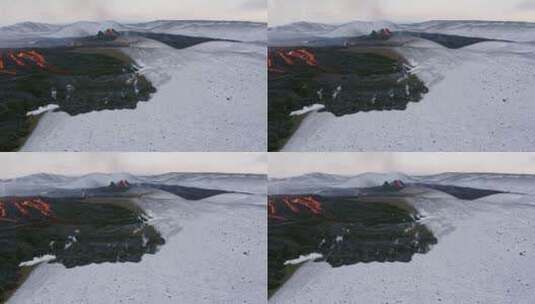 冰岛熔岩景观高清在线视频素材下载