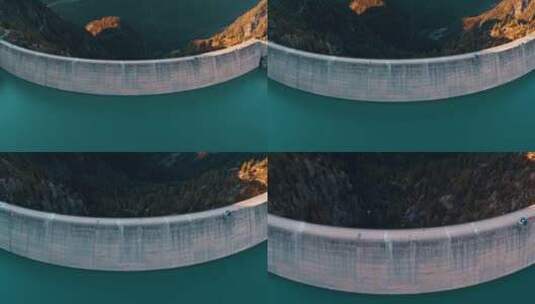 大坝湖泊的镜头特写高清在线视频素材下载
