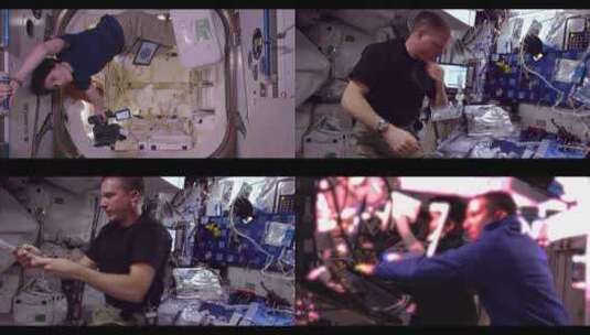 宇航员在空间站工作高清在线视频素材下载