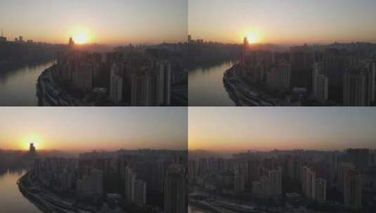 重庆城市建筑错落林立生活航拍4K原素材高清在线视频素材下载