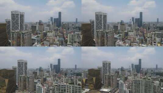 航拍广西柳州城市高楼地王大厦地标建筑高清在线视频素材下载