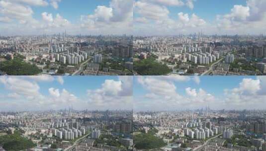上海市静安区全景4K航拍原素材高清在线视频素材下载
