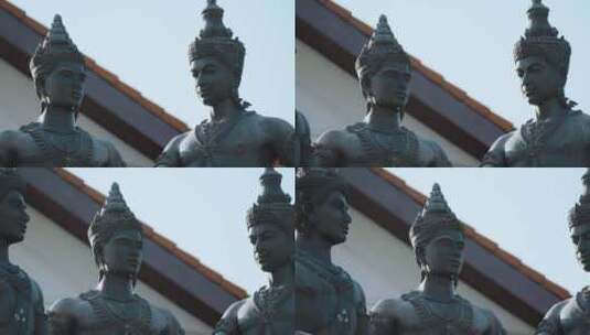 泰国旅游视频泰国清迈三世王纪念馆雕像高清在线视频素材下载